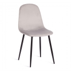Стул Tetchair BREEZE mod. 4724 вельвет/металл, 44 х 53 х 87 см, Light grey светло-серый HLR14 / черный