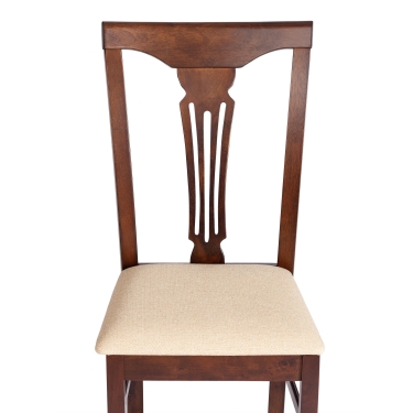 Стул Tetchair Гермес/ Hermes, дерево гевея Cappuchino , ткань бежевая S178-4