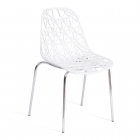 Стул Tetchair CRISPY mod. 61 / 1 шт. в упаковке металл, пластик, 44 x 56.5 x 80 см, White белый 11954/хром
