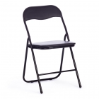 Стул Tetchair FOLDER 2 mod. 2009A / 1 шт. в упаковке пластик/металл/эко кожа, 45 х 46 х 78 см , Black Черный / Black Черный