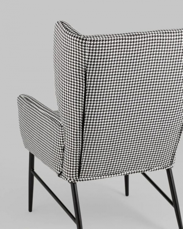 Кресло Stool Group Мэйден Гусиная лапка черно-белый