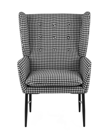 Кресло Stool group Мэйден Гусиная лапка черно-белый