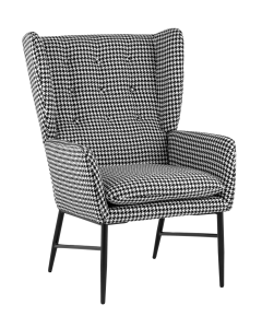 Кресло Stool group Мэйден Гусиная лапка черно-белый