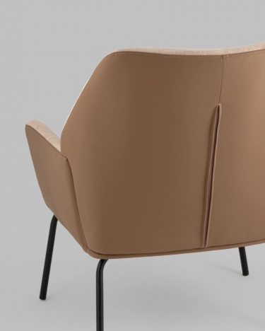 Кресло Stool Group Харви Светло-коричневый с коричневой экокожей