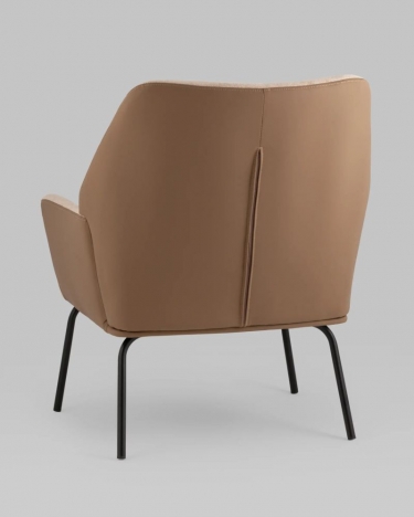 Кресло Stool Group Харви Светло-коричневый с коричневой экокожей