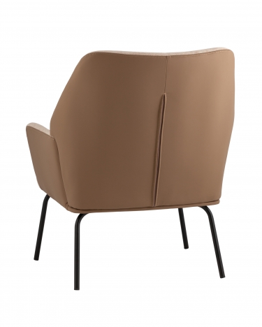Кресло Stool group Харви, светло-коричневый с коричневой экокожей