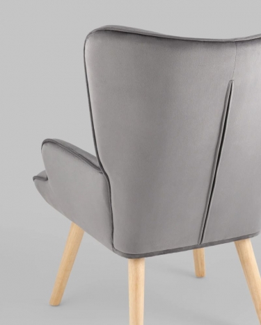 Кресло Stool Group Хью велюр Серый