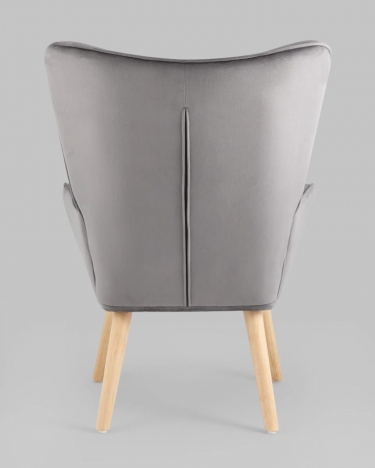 Кресло Stool Group Хью велюр Серый
