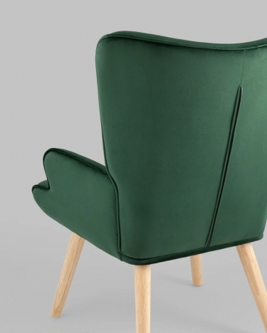 Кресло Stool Group Хью велюр Темно-зеленый
