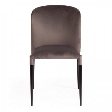 Стул Tetchair ALVOR mod. 715 ткань/металл, 48х65х86 см, высота до сиденья 51 см, темно-серый barkhat 14/черный