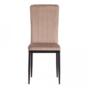 Стул Tetchair VERTER mod. 37-1 металл, вельвет, 47,8 х 41,5 х 97 см, Beige бежевый HLR8 / черный