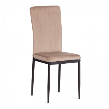 Стул Tetchair VERTER mod. 37-1 металл, вельвет, 47,8 х 41,5 х 97 см, Beige бежевый HLR8 / черный