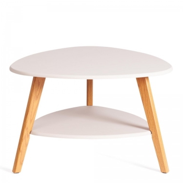 Журнальный стол Tetchair FABIO мдф, 77х78х50 см, крем/дуб светлый