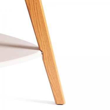 Журнальный стол Tetchair FABIO мдф, 77х78х50 см, крем/дуб светлый