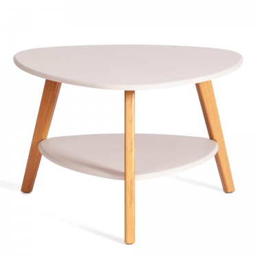 Журнальный стол Tetchair FABIO мдф, 77х78х50 см, крем/дуб светлый