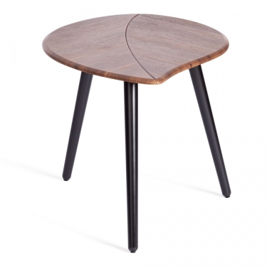 Журнальный стол Tetchair RIMMINI мдф, 77х78х50,4 см, орех кантри/черный