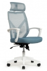 Кресло компьютерное RV DESIGN OLIVER Белый Синий сетка