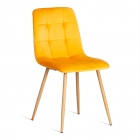 Стул Tetchair CHILLY mod. 7094-1 вельвет/металл, 44,5х52,5х86 см, yellow желтый HLR41 / натуральный