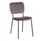 Стул Tetchair CAROL mod. UC06 / 1 шт. в упаковке металл, вельвет, 45 х 56 х 82 см, Light grey светло-серый HLR24 / черный