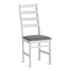 Стул Tetchair ROSARIO / 1 шт. в упаковке Многослойная фанера, 39 х 39 х 99 см, white, ткань тёмно-серая 150