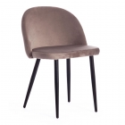 Стул Tetchair MELODY mod. 4997 / 1 шт. в упаковке металл/вельвет, 52х49х78см, серо-бежевый/черные ножки