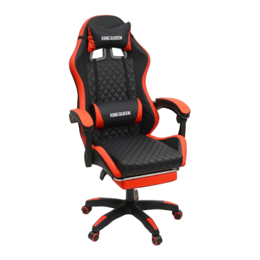Кресло KINGQUEEN 892-1 цвет черный/красный с массажем 892-1-black-red-mass