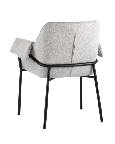 Кресло Stool group Бесс, рогожка, светло-серый*
