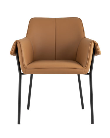 Кресло Stool group Бесс,  экокожа коричневая*