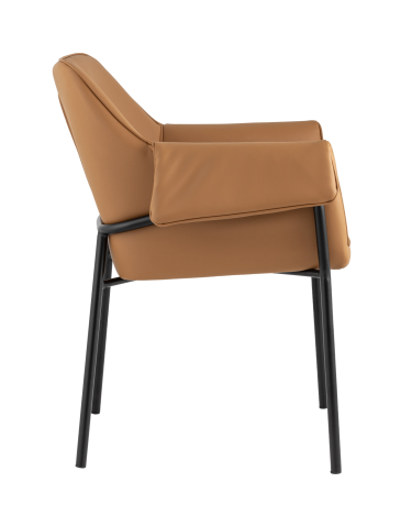 Кресло Stool group Бесс,  экокожа коричневая*