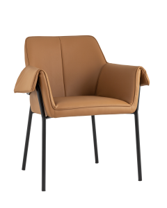 Кресло Stool group Бесс,  экокожа коричневая*
