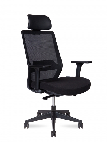 Кресло офисное Норден Mono black, черный