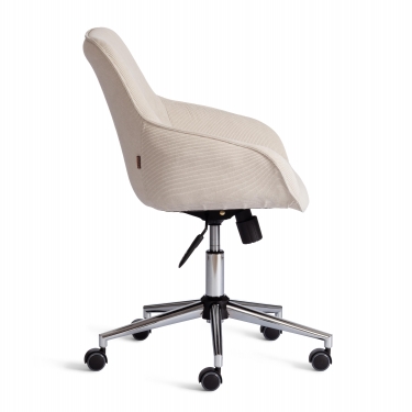 Кресло офисное Tetchair DUBLIN хром, вельвет молочный