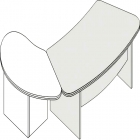 Конференц-приставка Альтерна Л.ПС-15 правая Орех