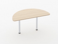 Приставка-полукруг для двух столов Персона Грата Glassy 2.18 Дуб молочный