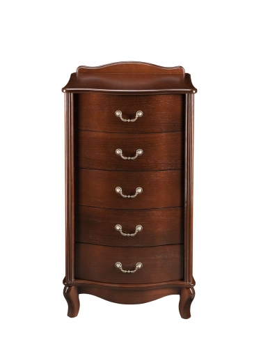 Комод Висан Джульетта узкий 5 ящиков+цоколь Миланский орех