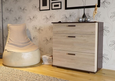 Комод с тремя ящиками Гранд Кволити 4-4425 Венге Дуб сонома