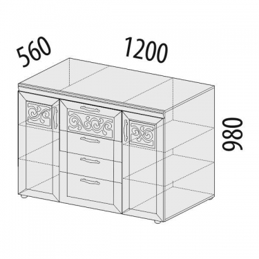 Комод Витра Тиффани 93.20