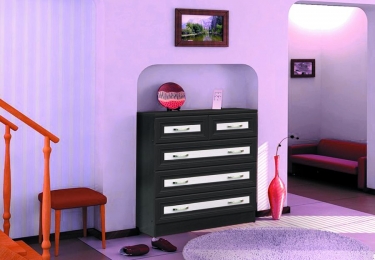 Комод Зарон 6 багет ясень шимо темный + ясень шимо светлый