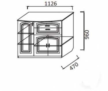 Комод Марибель В-2 Дуб беленый Туя светлая