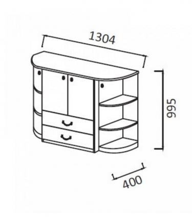 Комод Марибель Комодино-3 Рамух Сандал