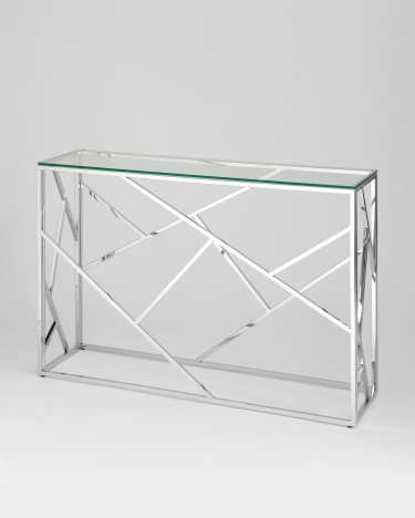 Консоль Stool Group АРТ ДЕКО 115x30 Серебро