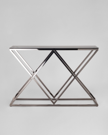 Консоль Stool Group ИНСИГНИЯ 115x30 Темный хром стекло smoke