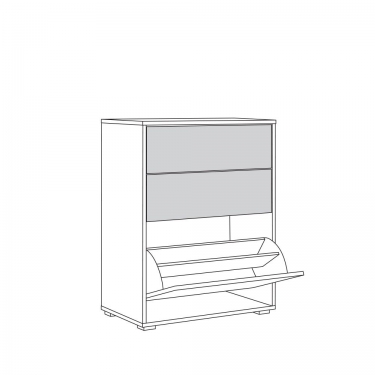 Комод Mobi Куба 13.113 Дуб сонома-белый премиум