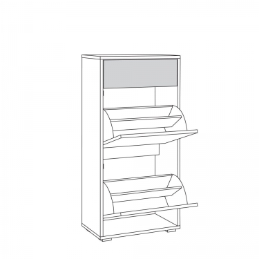 Комод Mobi Куба 13.114 Дуб сонома-белый премиум