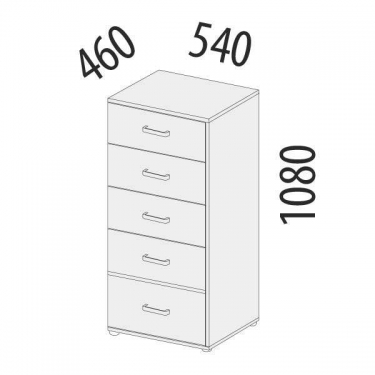 Комод Витра Эверест 500.08 Дуб Кронберг/Белый шпон