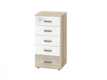 Комод Витра Эверест 500.08 Дуб Кронберг/Белый шпон