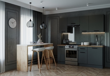 Гарнитур кухонный 2000 Санвут Антрацит 2000