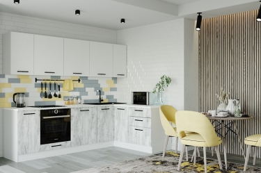 Гарнитур кухонный угловой 2600 Санвут Бланка 2600х1600