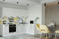 Гарнитур кухонный угловой 2600 Санвут Бланка 2600х1600