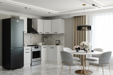 Гарнитур кухонный угловой 2000 Санвут Жемчуг 2000х1200